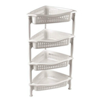 Этажерка угловая 4-х секционная белый