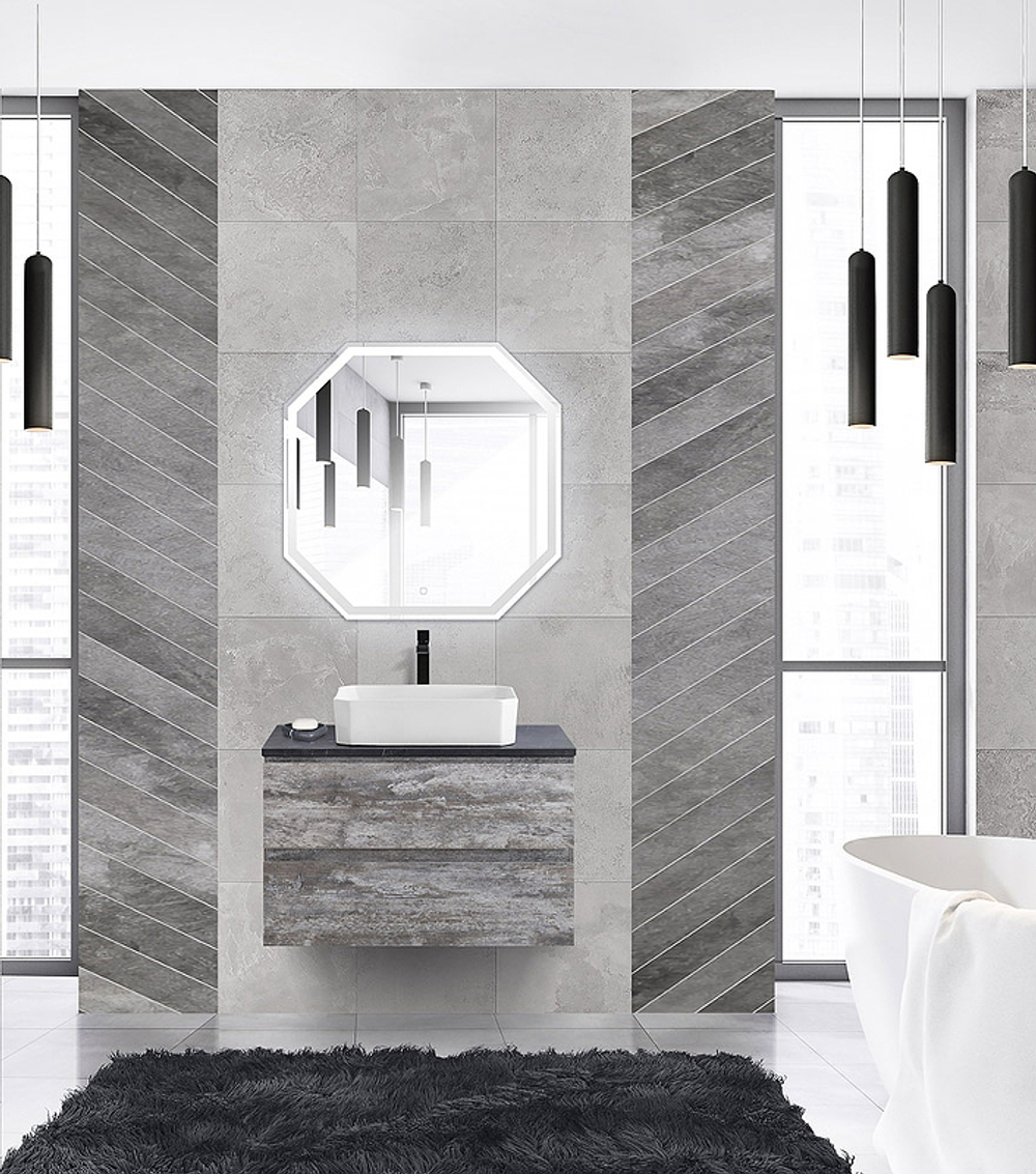 Тумба под раковину Cezares Molveno 46 80 MOLVENO 46-80-2C-SO-LG подвесная Legno Grigio