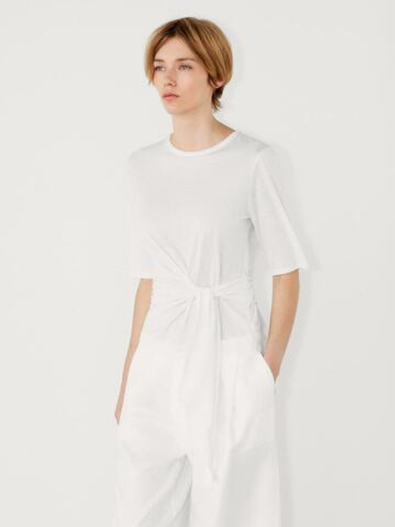Massimo Dutti Футболка с завязками, кремовый
