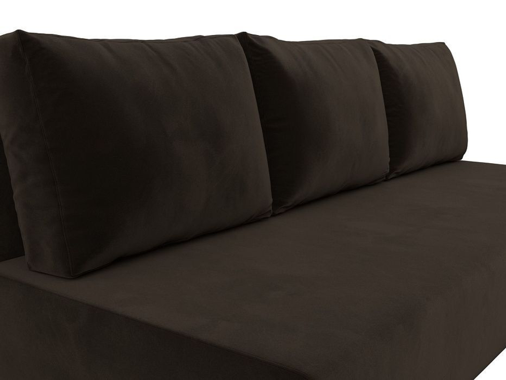 Диван прямой Лига-033 МИКРОВЕЛЬВЕТ Коричневый