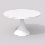 Обеденная группа Ideal Patio ДИВА ГИРА  каркас белый, стол стекло диа 110, ткань антрацит