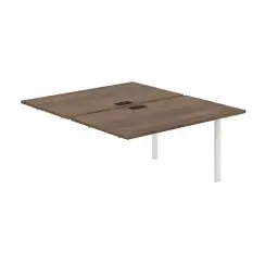 PR.218.DM.O59.WH / Секция раб. станции 2800х1638х750 / профиль: 59х59 белый; столешница: дуб модена