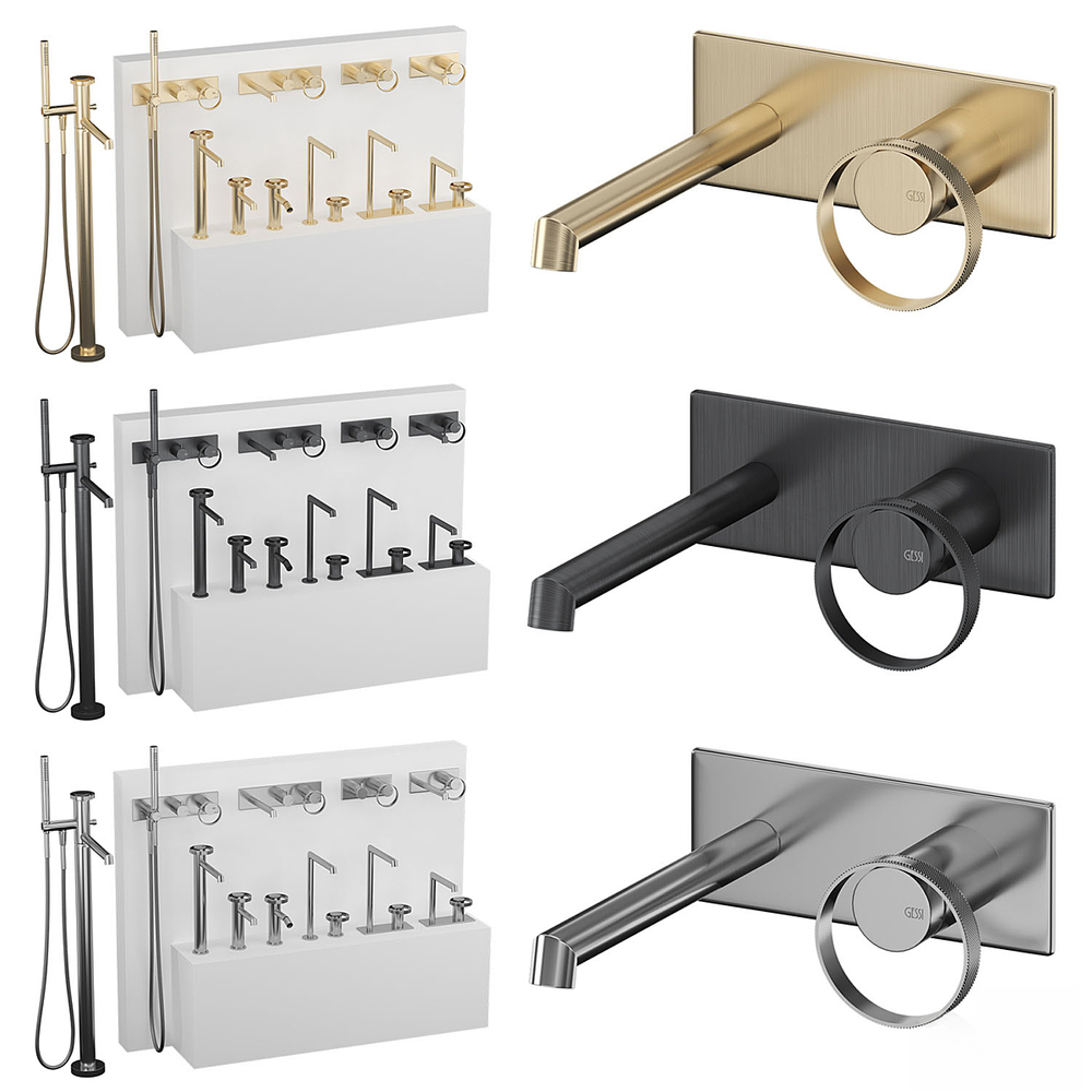 Смеситель для раковины Gessi Anello, без донного клапана, цвет Warm Bronze Brushed PVD