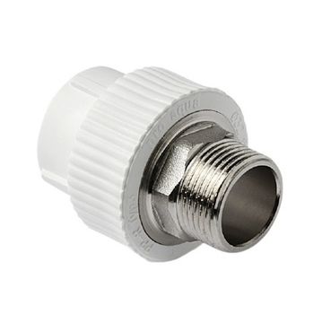 Муфта комбинированная под ключ Pro Aqua 40х1" 1/4 НР с наружной резьбой полипропиленовая