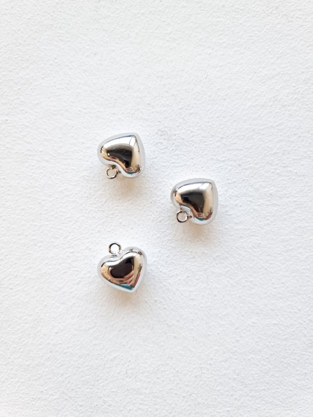 0654-12р Подвеска "Сердце" 12мм, родий