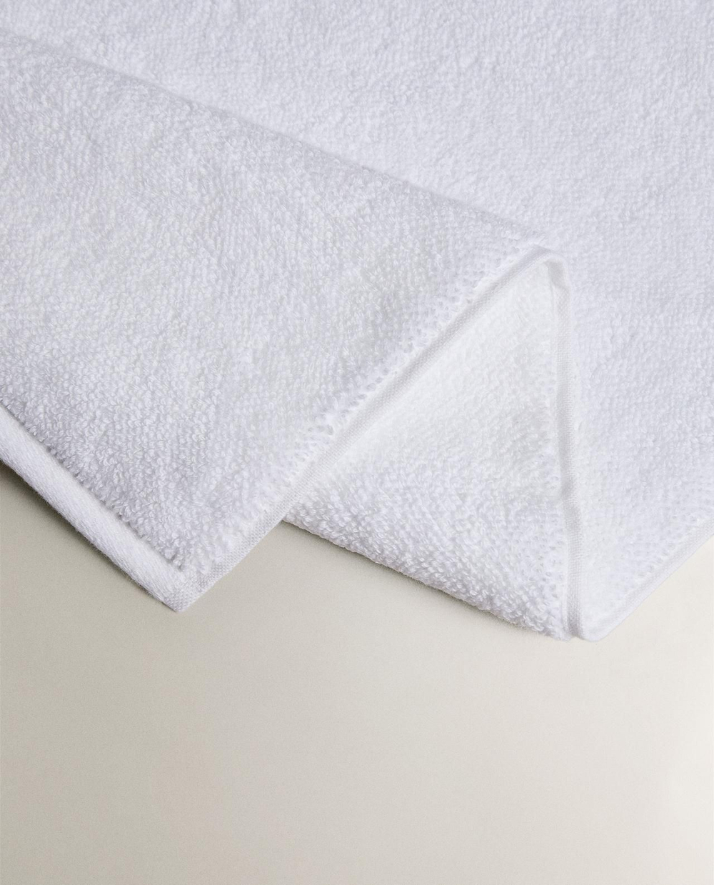 Zara Home - Хлопковый коврик для ванной с рисовой строчкой, белый, 60x90 см