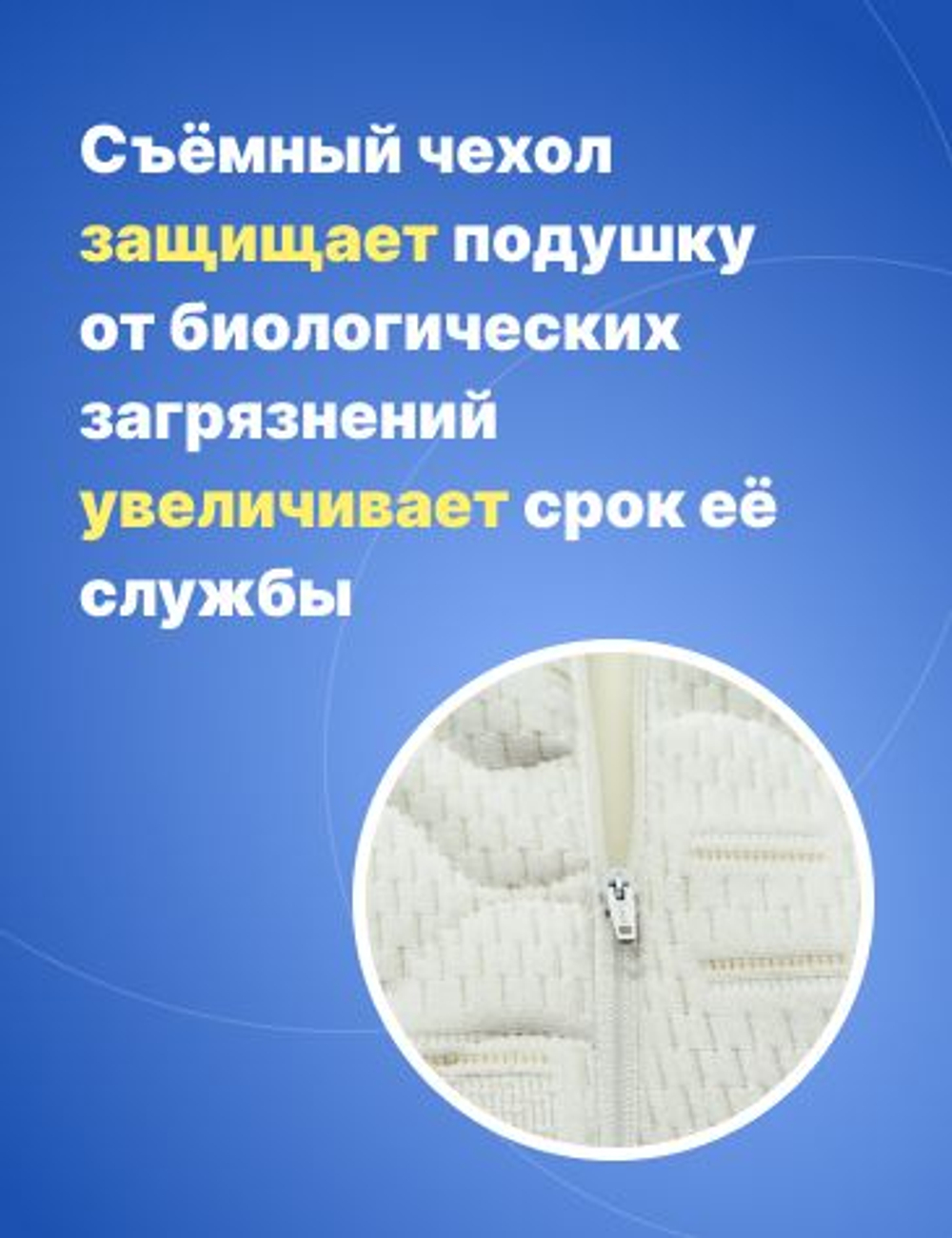 Ортопедическая подушка с эффектом памяти 48*32*11 см под голову, шею для сна