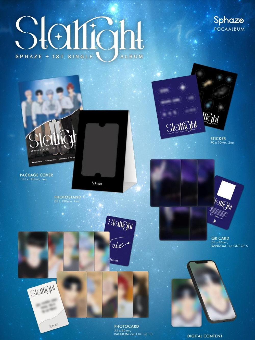 Альбом SPHAZE - STARLIGHT 1st Single Album POCAALBUM Version