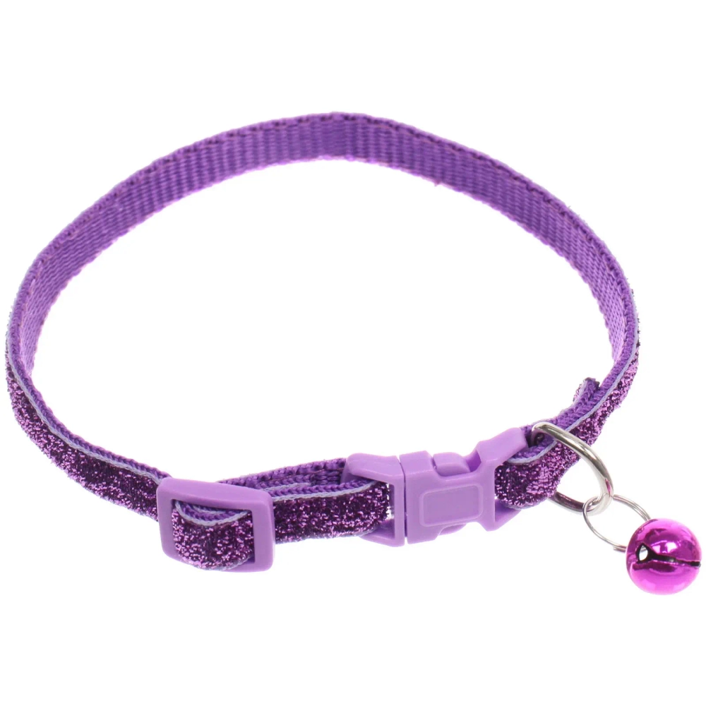 Ошейник с колокольчиком 1*19/32см «Zoo City-Блестящий БУМ» микс цветов (минивложение 12шт)