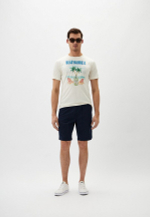 Футболка MC Saint Barth TSHIRT BEACHAHOLIC молочный пальмы джин