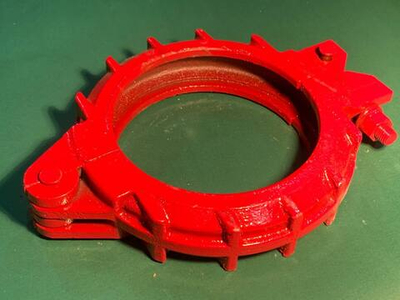 Хомут бетоновода DN200 (236 мм) болтовой (красный)