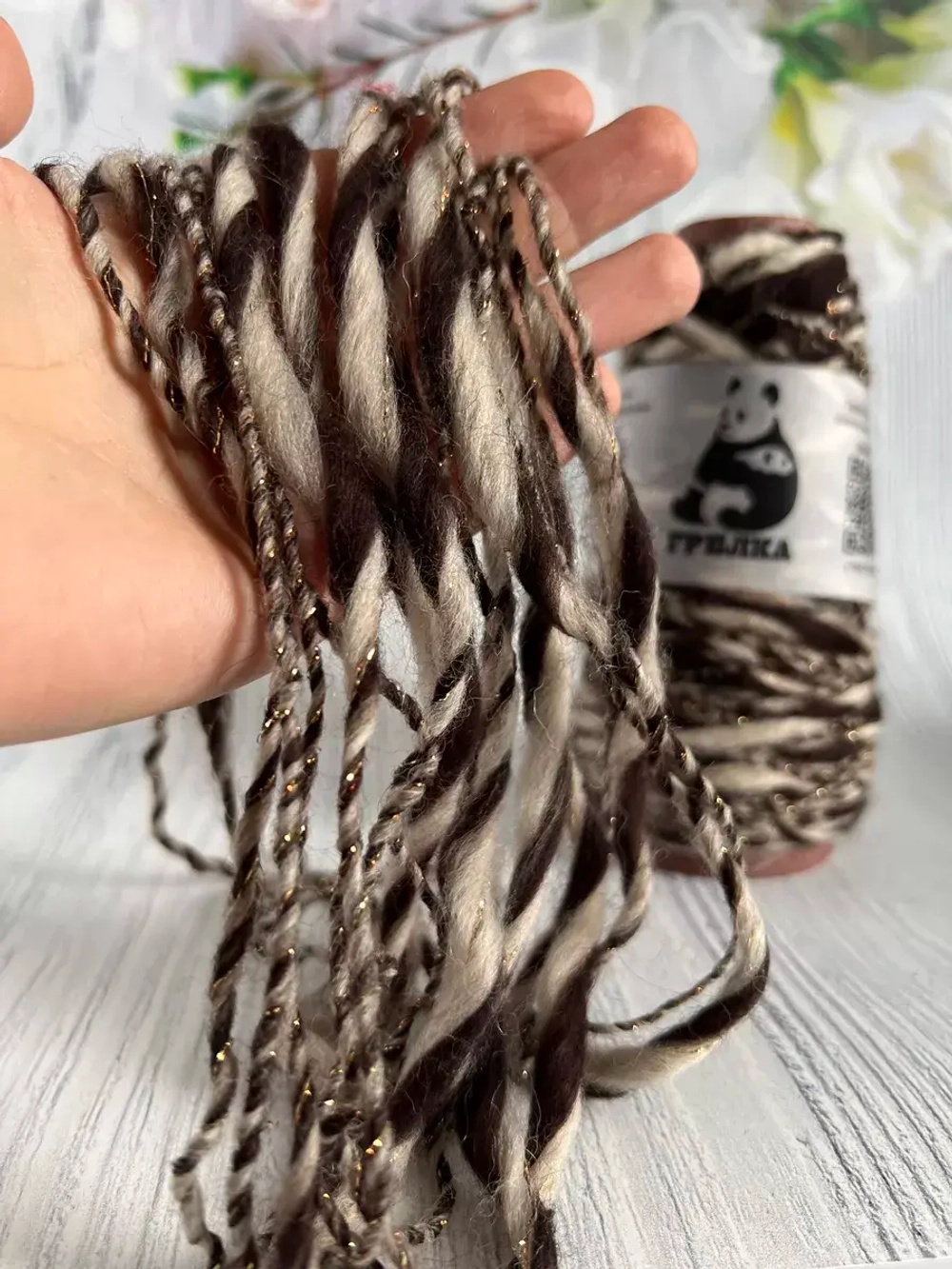 Трикотажная пряжа для вязания MORELINO толстая шишибрики