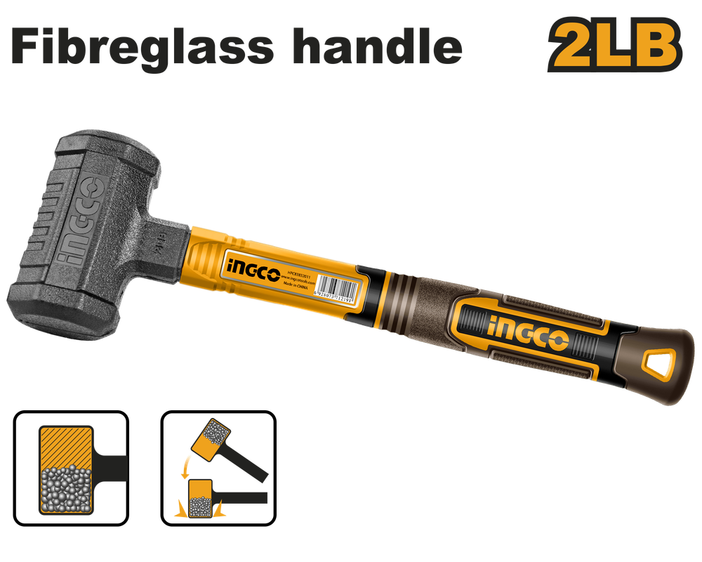 Молоток безынерционный INGCO HDBM08028 INDUSTRIAL 900 г