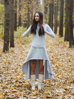 Платье Chintamani с длинным рукавом сер.меланж