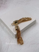 Кисточка2 подвесная декоративная золотистая 6 см