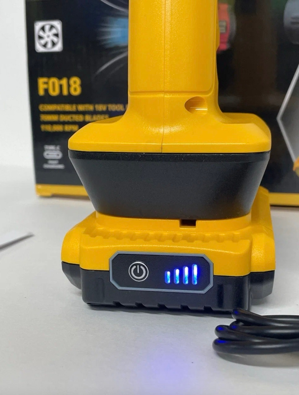 Мощный турбовентилятор с турбонаддувом для быстрого охлаждения и очистки, F018 VIOLENT FAN, желтый, TG (1 шт.)