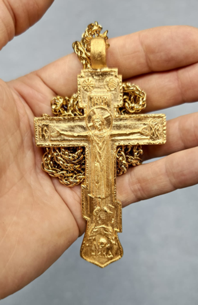 Крест священнослужителя “Проповедуй слово Господне” (золочение)