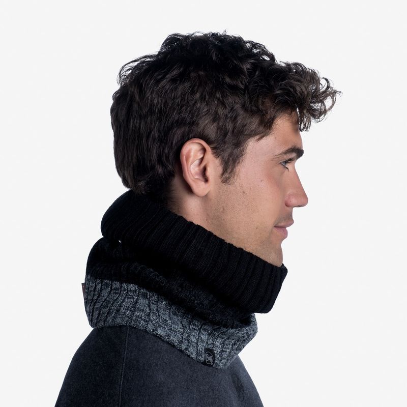 Вязаный шарф-труба с флисом Buff Neckwarmer Knitted Polar Igor Black Фото 3