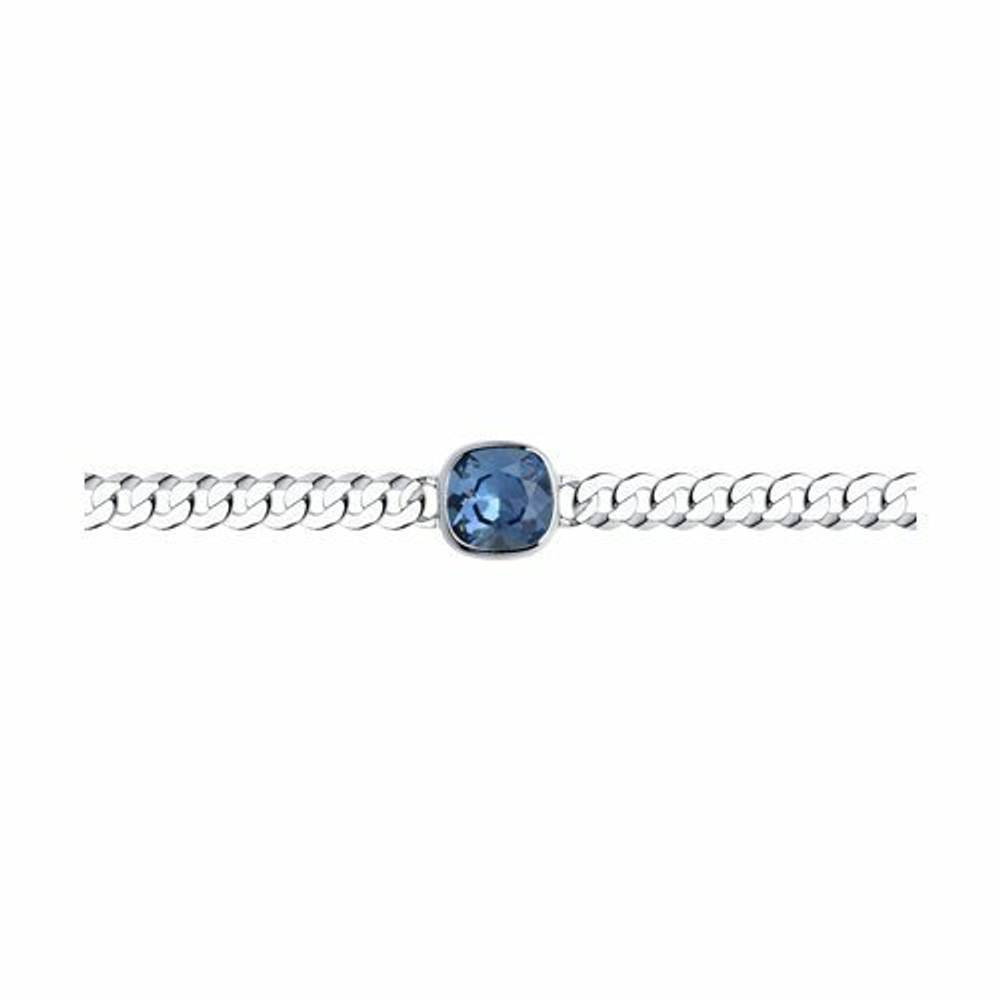 Браслет из серебра с кристаллом Swarovski