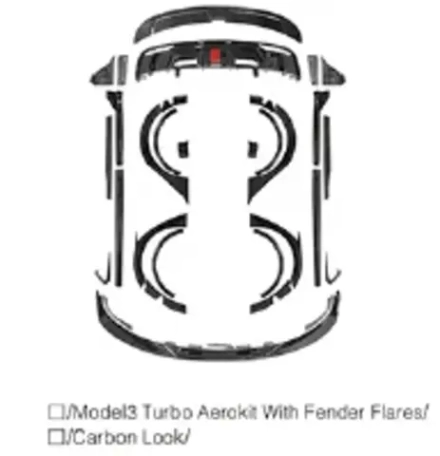 Карбоновый обвес для Tesla Model 3 Facelift 2023+ тесла Губа Фендера юбки Диффузор Спойлер