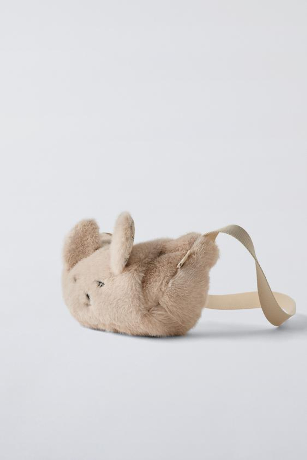 ZARA СУМКА ИЗ ИСКУССТВЕННОГО МЕХА «МЕДВЕДЬ», ЭКРЮ