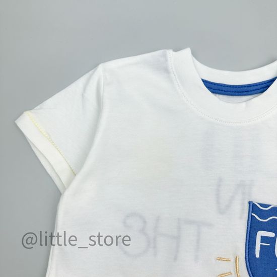 Комплект хлопковый "Fun" белый/синий