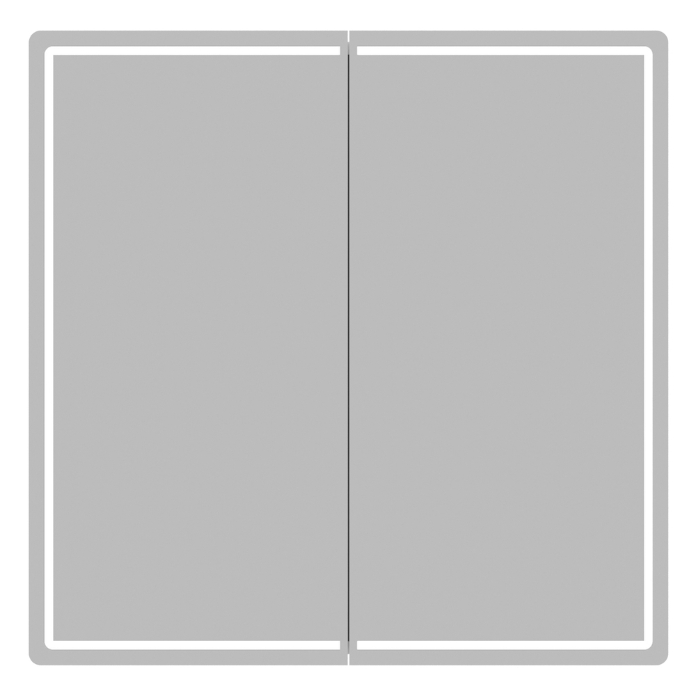 Зеркальный шкаф "ВЕКТОР" 800*800 (ШВ) универсальный, бесконтактный сенсор, светодиодная подсветка