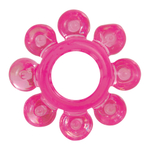 Розовое эрекционное кольцо COCK RING REAL KICK (Цвет: розовый)