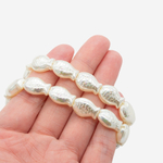 Хрустальный жемчуг в форме рыбок, айвори, 14*10мм