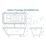 Ванна чугунная Delice Prestige 175х75 с антискользящим покрытием DLR230611-AS