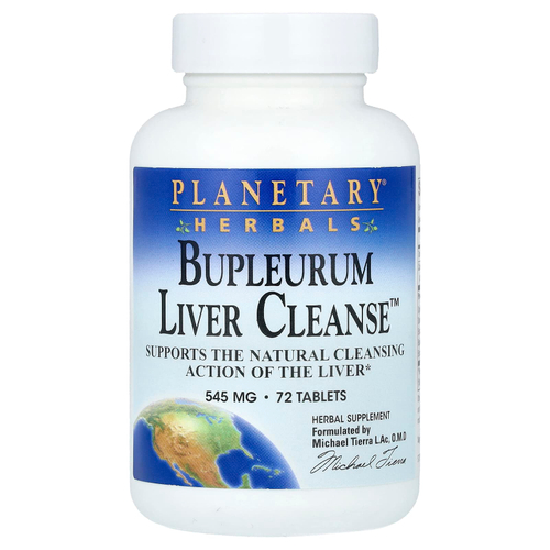 Planetary Herbals, Bupleurum Liver Cleanse ™, 72 таблетки