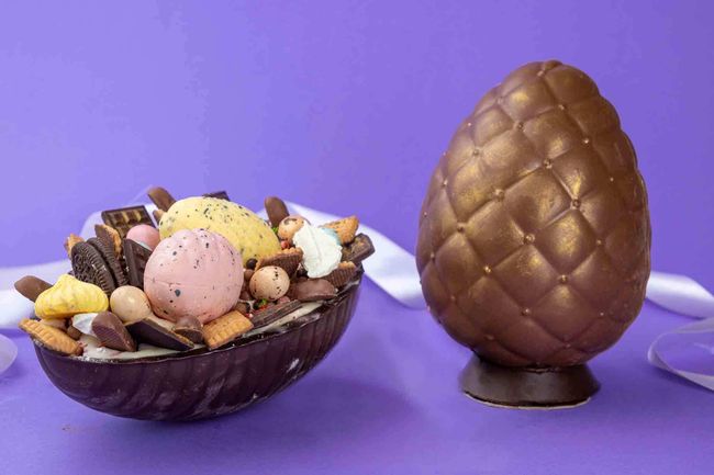 Шоколадное пасхальное яйцо «Золотой узор», 600 г