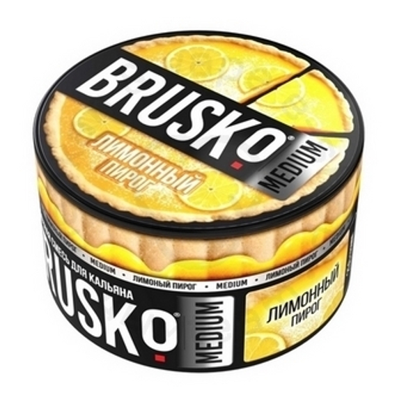 Бестабачная смесь для кальяна BRUSKO, 250 г, Лимонный пирог, Medium