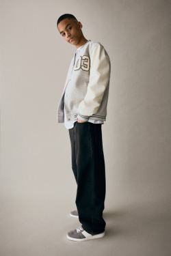 H&M Джинсы Baggy Fit, угольный