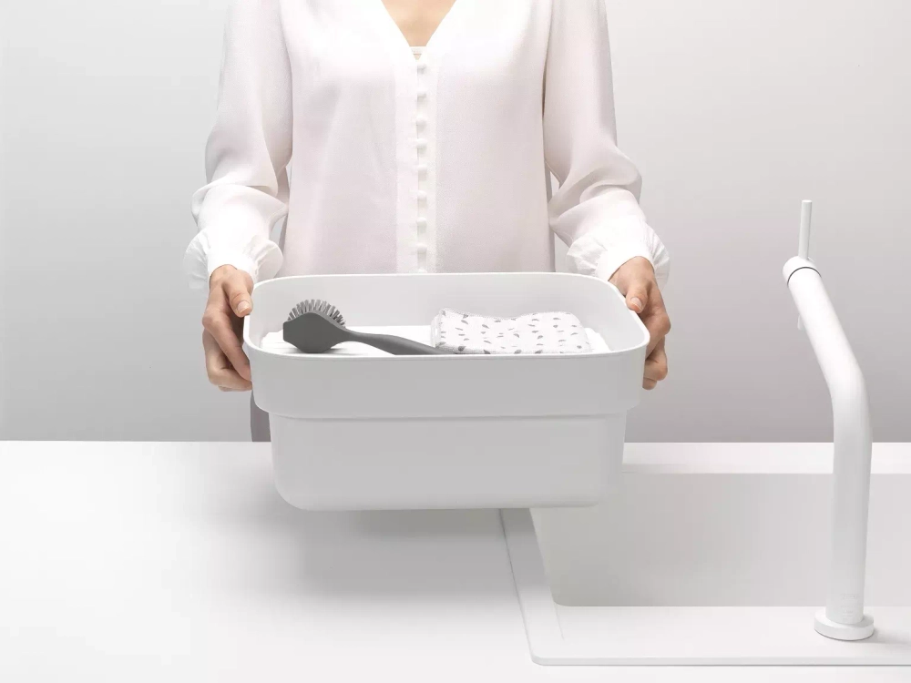 Brabantia - Мойочный контейнер Sink Side с крылом для сушки, светло-серый / артикул   302688  / GTIN 8710755302688