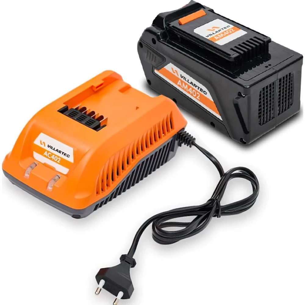 Аккумуляторный триммер VILLARTEC CA40Set2 40В (1 x 2 Ач, ЗУ) захват 380 мм, 3.8 кг