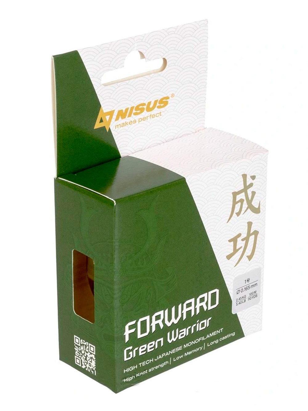 Леска для рыбалки Nisus FORWARD Green Warrior Nylon 0,309mm/100m (N-FGW-0309-100)