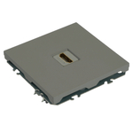 Розетка HDMI 2.0 Type A (механизм), серия Эмили, STEKKER, RST00-5118-10, платиново-серый, soft touch 50170