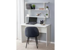 Письменный стол Дижон с надстройкой 110х55х161 белое тиснение