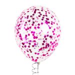 Шар с конфетти фуксия 32 см (БГ-17)