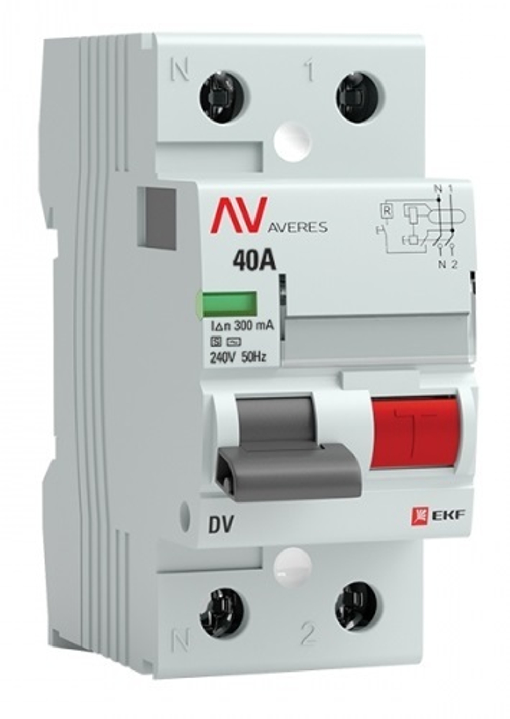 УЗО  EKF rccb-2-40-300-s-av