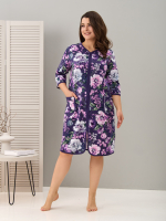 Халат Х-262/баклажан-цветущийсад