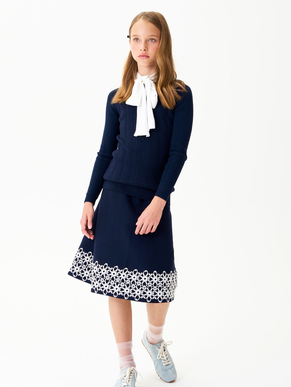 Юбка для девочки 1203 синий