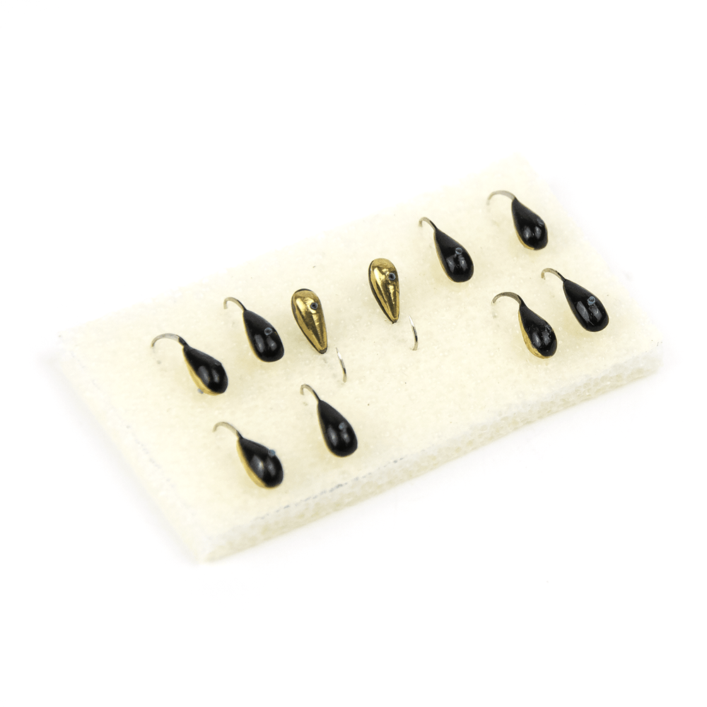 Мормышка "Капелька" с кембриком, 1 коронка, Золото (0.4гр, 10шт/уп), Одинцов