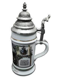 Кружка пивная (керамика с крышкой) "500 лет Почте" Германия