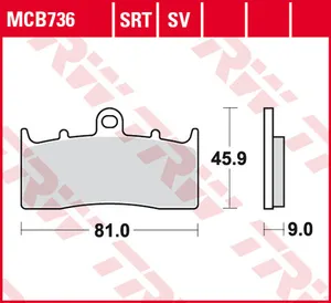 Колодки тормозные дисковые TRW MCB736SV