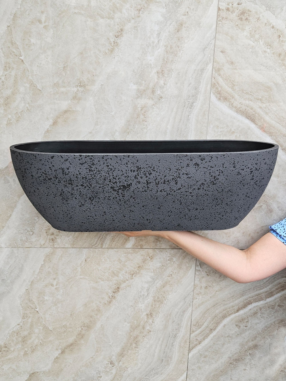 Кашпо Лофт Лодка большая, ДхШхВ: 54х16х17см