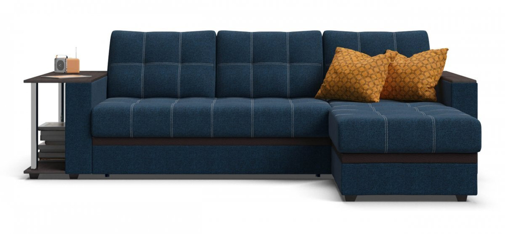 Угловой диван Атланта НПБ Рогожка Мальмо синий