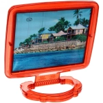 Зеркало настольное в пластиковой оправе «Выгодное» прямоугольник, подвесное 18*15см (Стикер на минивложение 15шт)