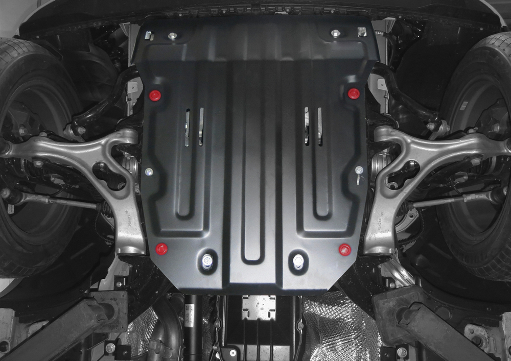 Защита картера АвтоБроня для Porsche Cayenne 958 (V - 3.0D; 4.8T) 2010-2014/Porsche Cayenne 958 рестайлинг (V - 3.0D; 4.1D; 4.8T) 2014-2018/Volkswagen Touareg II (V - 3.0D; 3.6) 2010-2014/Volkswagen Touareg II рестайлинг (V - 3.0D (204 л.с.); 3.6) 2014-2018, штампованная, сталь 1.8 мм, с крепежом, 111.05824.2